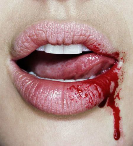 jolie lips blood
