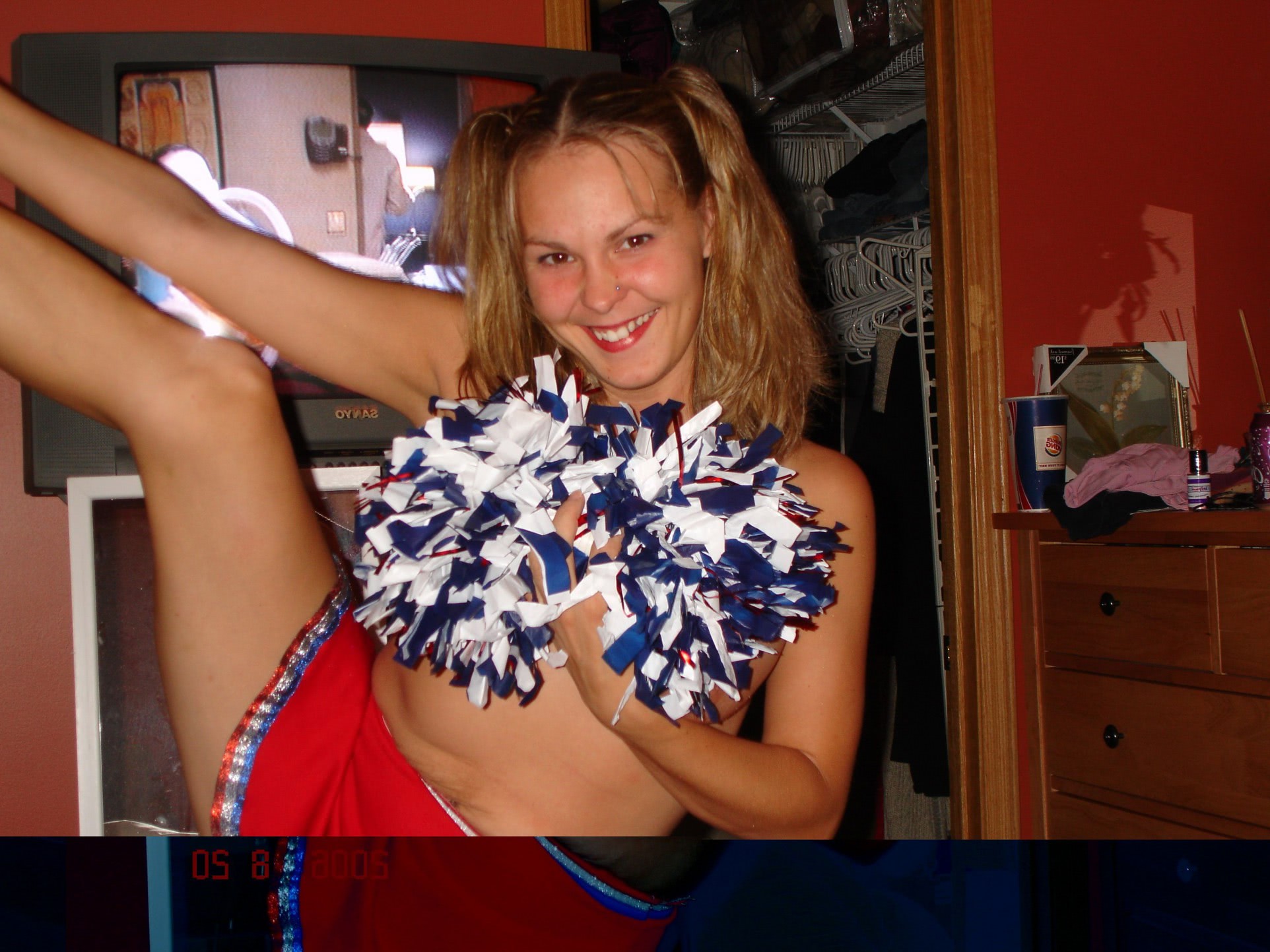 cheerleader goes dirty and wild visible