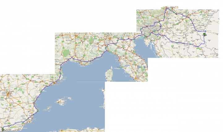 Malaga_ _Timisoara_Map