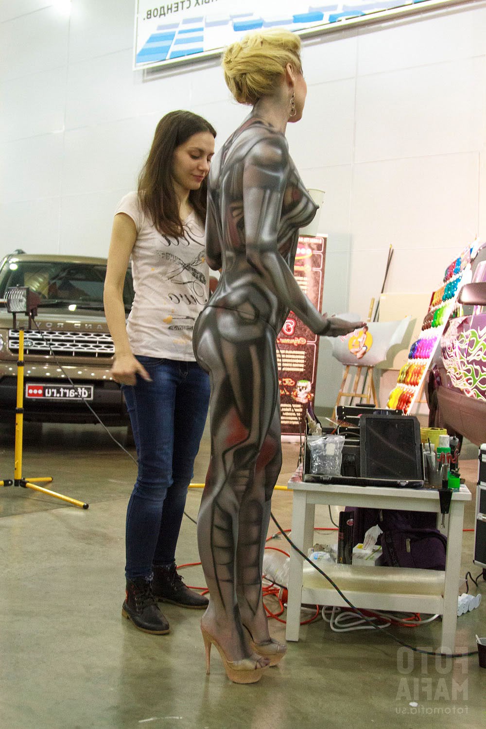young sexy body painting
