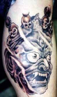 Angry Black Demon tattoo M