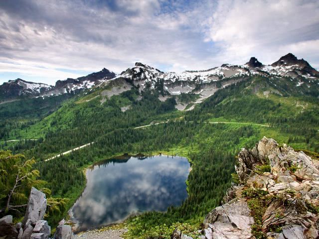 Lake Louise and Tatoosh Range, Mount Rainier National Park, Washington
