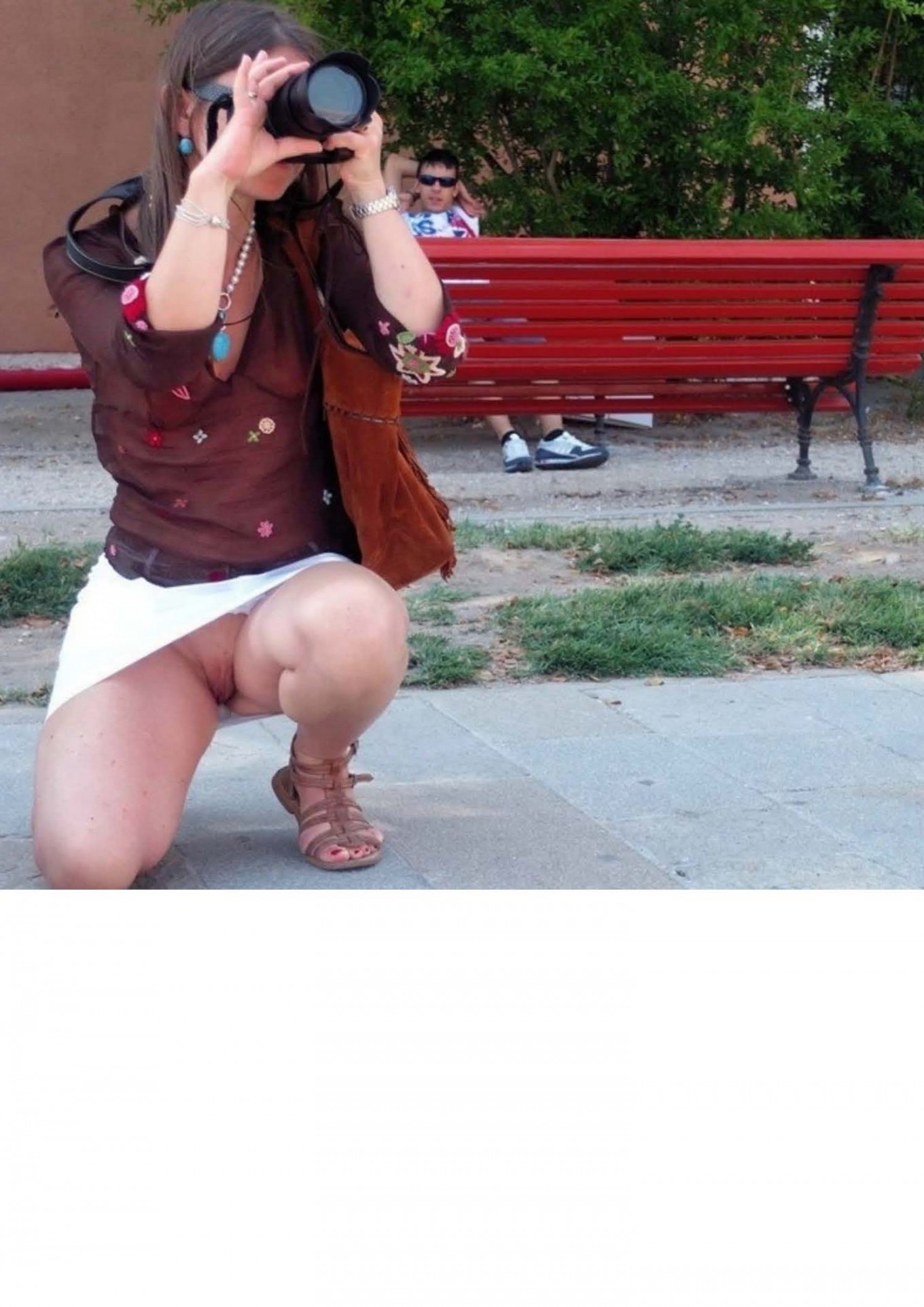 upskirt no panties secretary