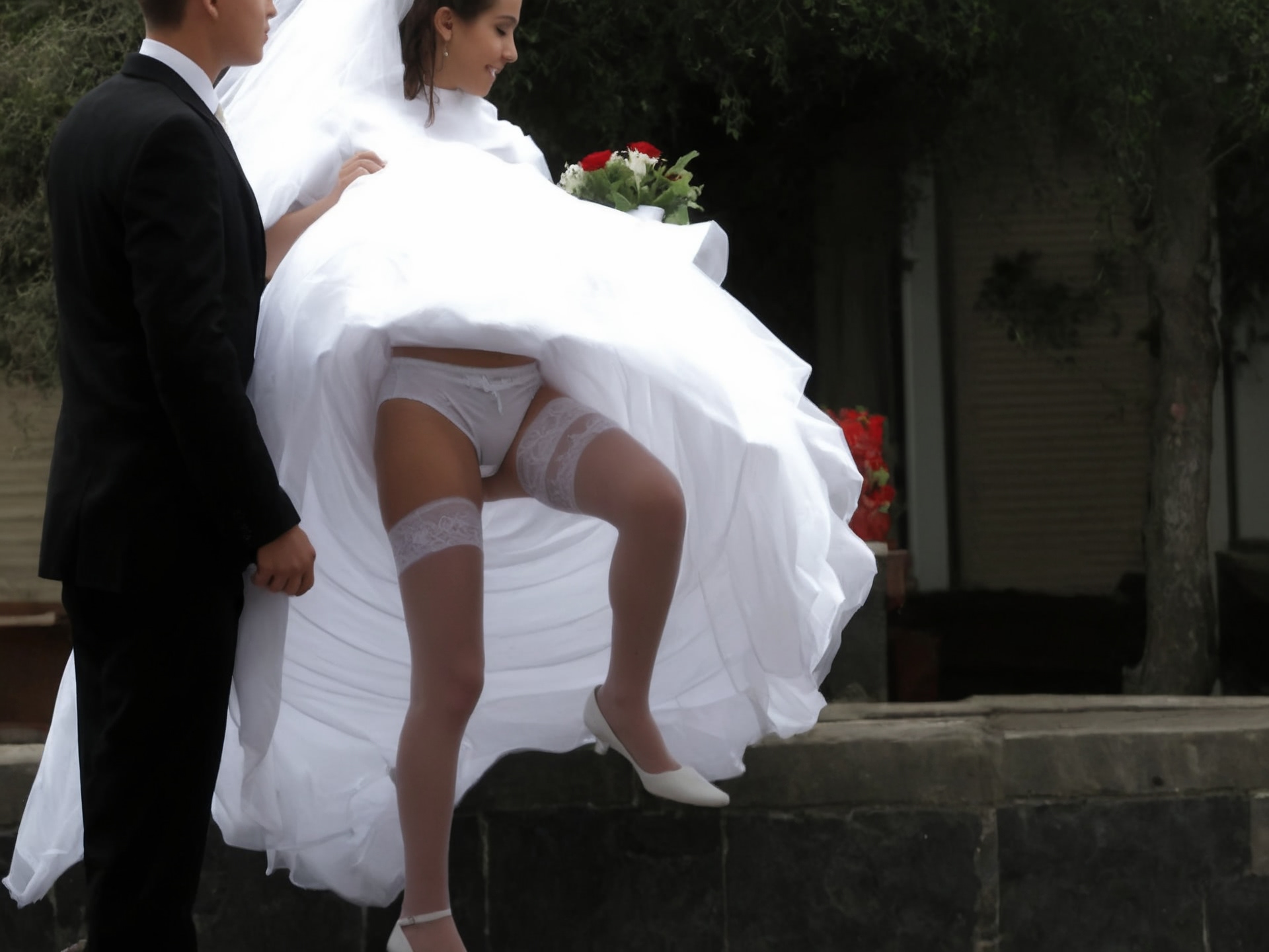 wedding oops upskirt voyeur peeks voyeurs